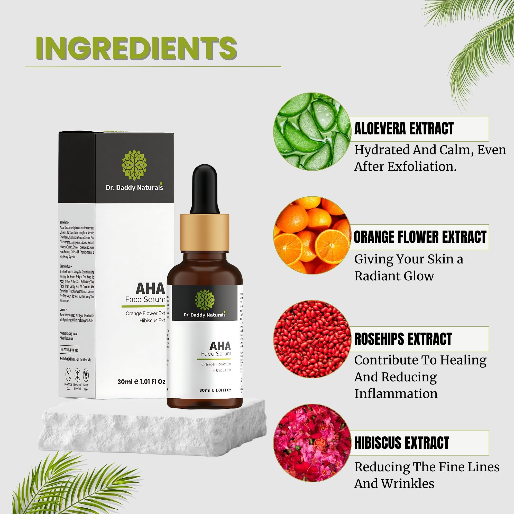 Ingredients Of AHA Serum