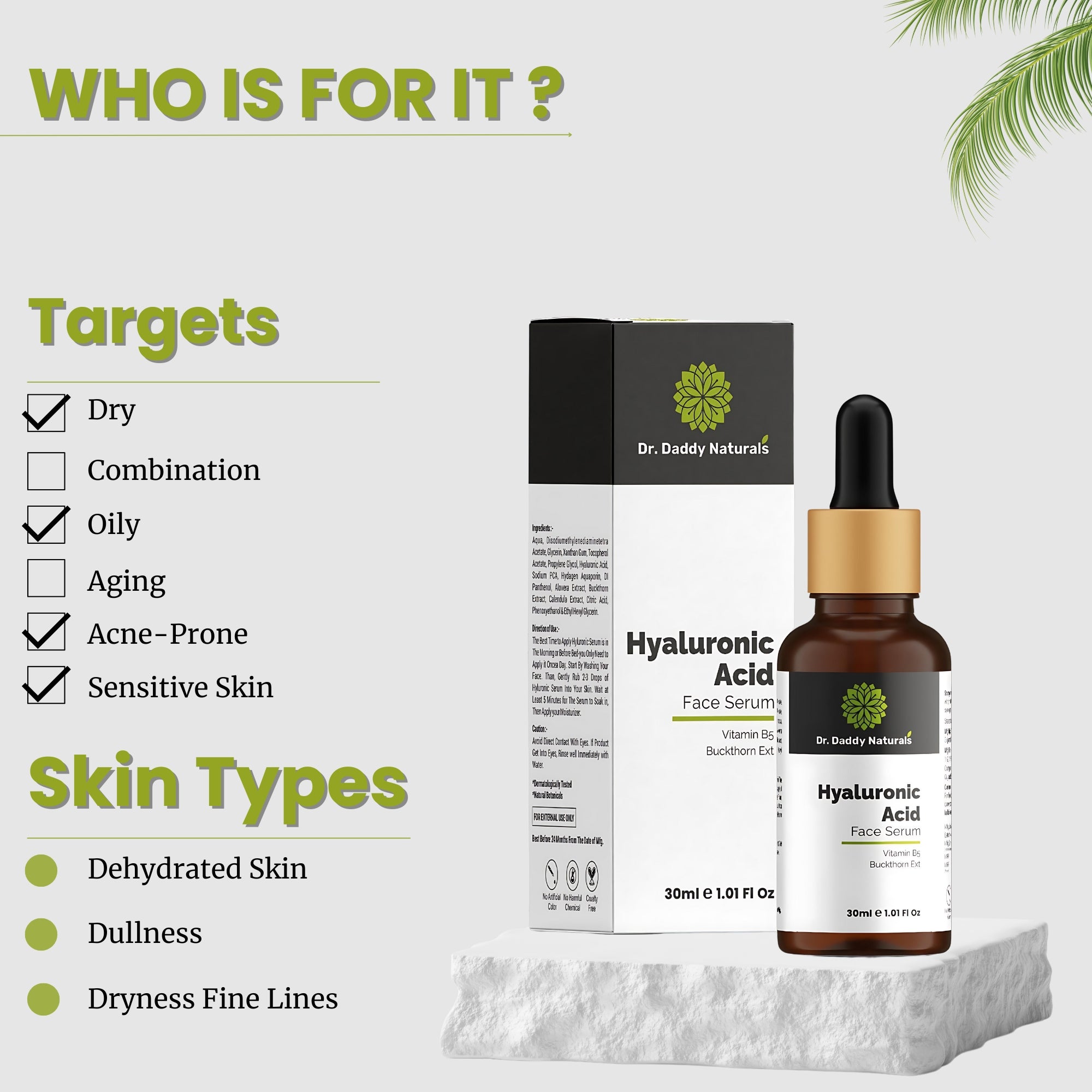 Best Hyaluronic Acid Face Serum - Dr. Daddy Naturals