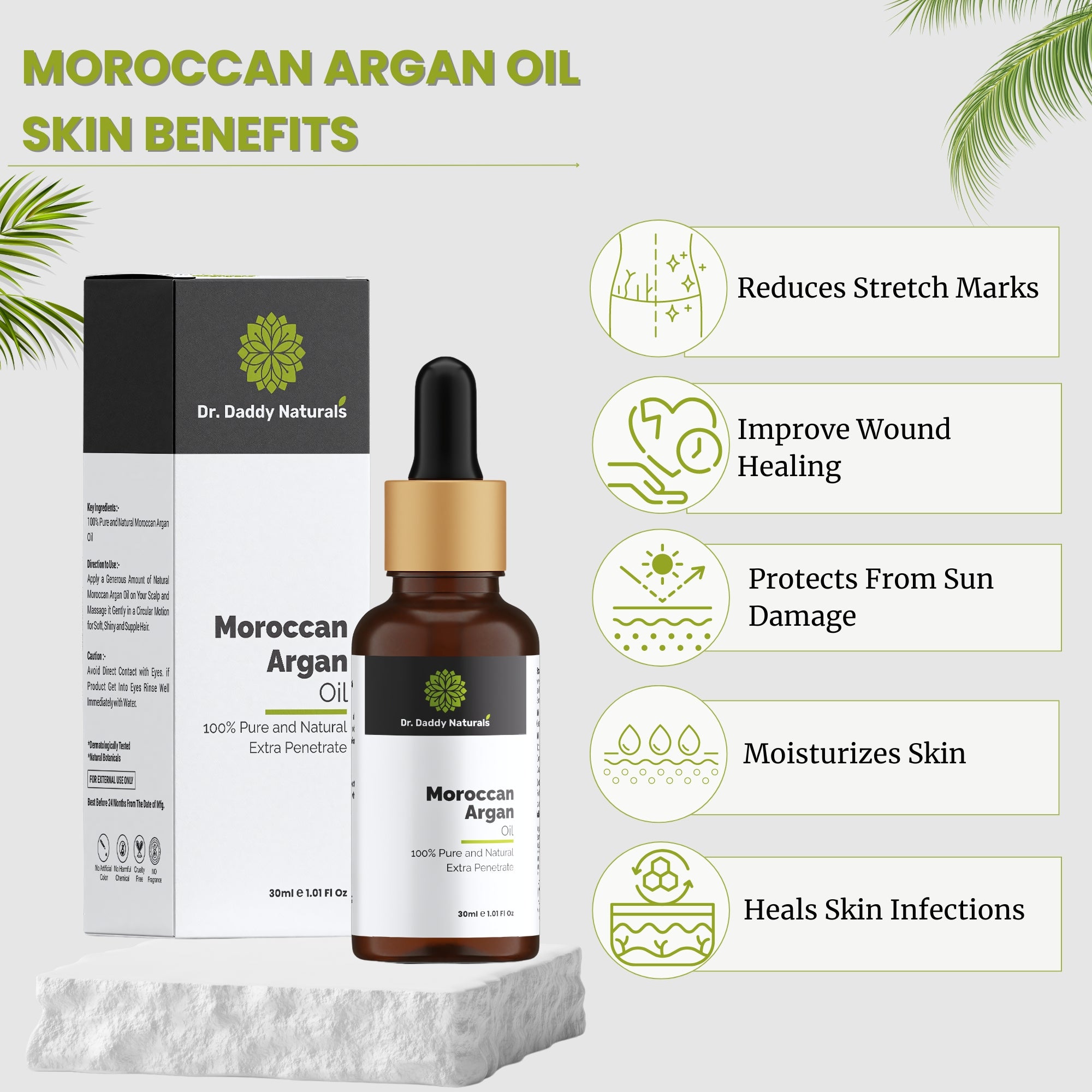 Moroccan Argan Oil For Hair & Skin - Dr. Daddy Naturals