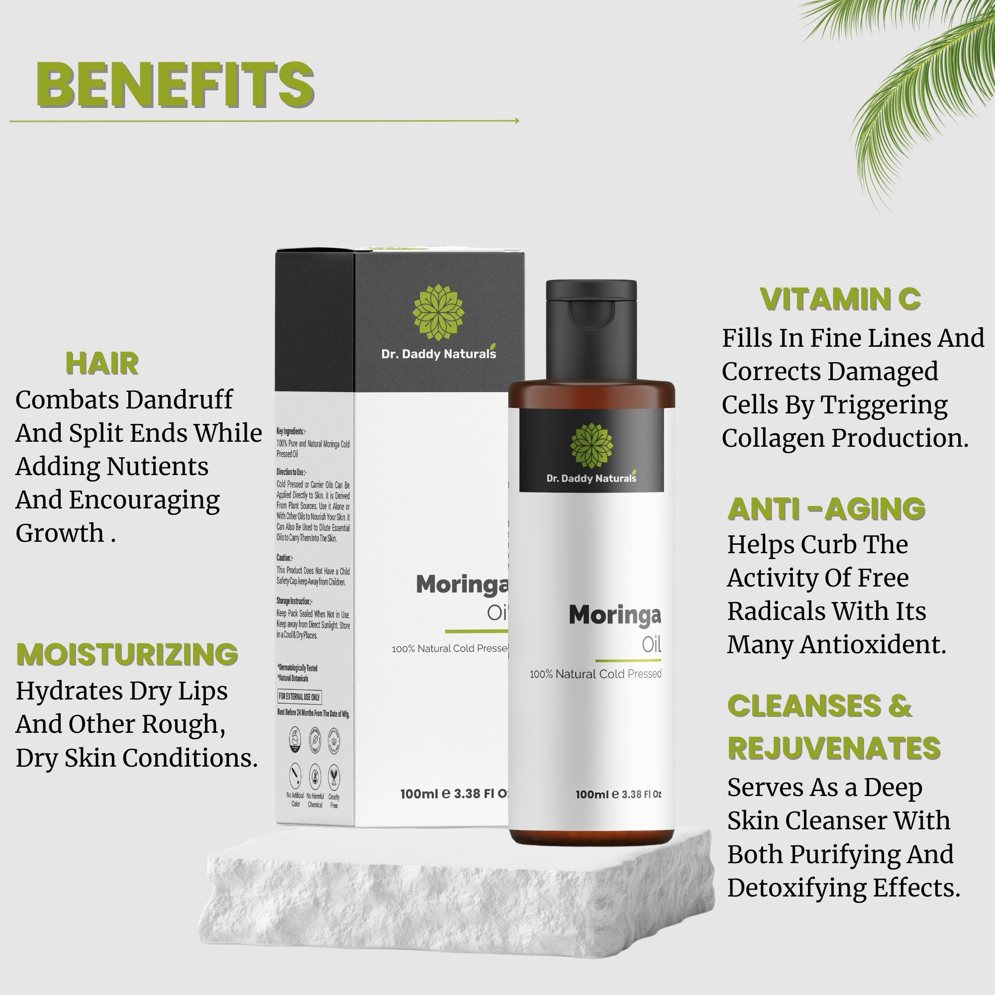 Moringa Oil For Hair & Skin - Dr. Daddy Naturals